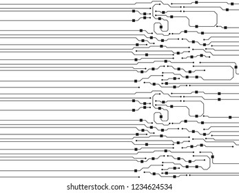 Abstract vector high tech circuit board background illustration