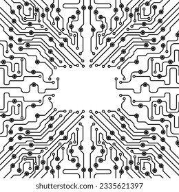 Abstract Vector High Tech Circuit Board Technology Background