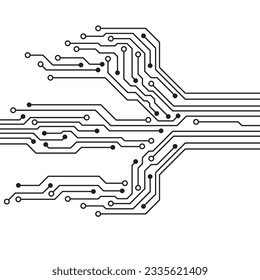 Abstract Vector High Tech Circuit Board Technology Background