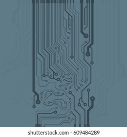 Abstract vector high tech circuit board background illustration. EPS10 pattern