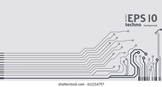 Abstract vector high tech circuit board background illustration. EPS10 pattern
