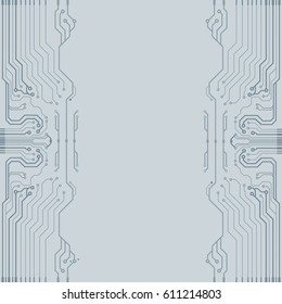 Abstract vector high tech circuit board background illustration. EPS10 pattern
