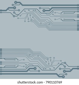 Abstract vector high tech circuit board background illustration. EPS10 pattern