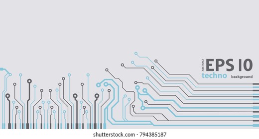Abstract vector high tech circuit board background illustration. EPS10 pattern