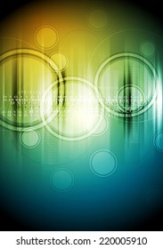 Abstract vector hi-tech background with circles