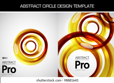 Abstract vector hi-tech swirl round shapes