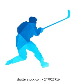 Abstract vector hockey player