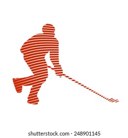 Abstract vector hockey player