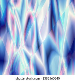 Abstract vector holographic background with iridescent neon glow effect in style of 1980
