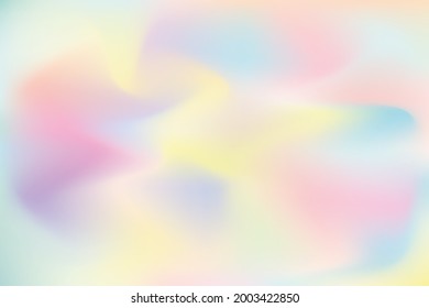 Abstract vector holographic background in pastel colors.