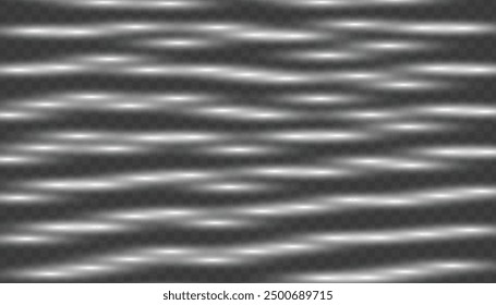 Abstract vector horizontal lens flares special lens flash light effect. Glowing streaks effect png. Laser beams sparkle on a transparent background. Luminous sunburst sparkling lined illustration