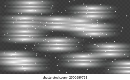 Abstract vector horizontal lens flares special lens flash light effect. Glowing streaks effect png. Laser beams sparkle on a transparent background. Luminous sunburst sparkling lined illustration