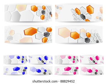 Abstract Vector Horizontal Technology Banner eps 10