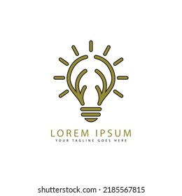 abstract vector of horns and light bulbs, Electric lighting. Electric, shining. Trendy flat style for graphic design, website, UI.