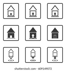Abstract vector house icons, real estate.
