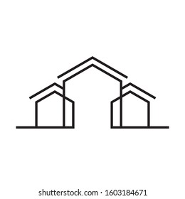 Abstract vector house logo template vector realestate icon design