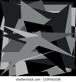 abstract vector icon geometric art black banner