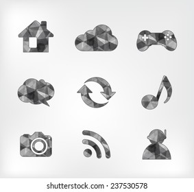 abstract vector icon geometric polygon 