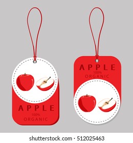 Abstract vector icon illustration logo for whole ripe fruit apple, green stem leaf, cut sliced half food. Apple pattern consisting of fruits label, raw sweet food. Eat fresh tasty apples on health.