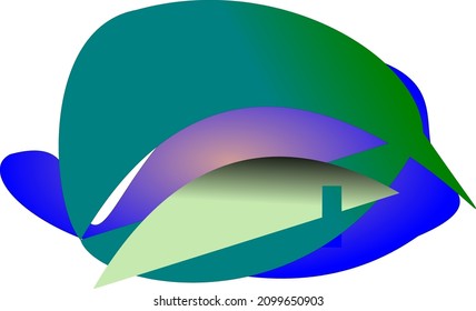 Abstract vector icon isolated  on white