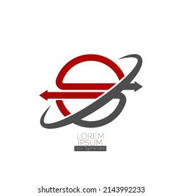 Abstract vector icon for logo, sticker or sticker.