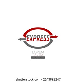Icono de vector abstracto para un logotipo, pegatina o pegatina con la inscripción expresa.