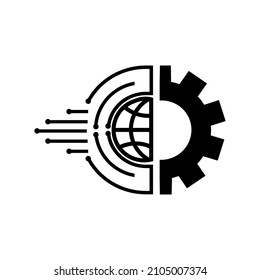 Abstract vector icon on the white, Illustration isolated for graphic and web design. Simple flat symbol.