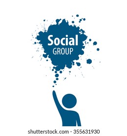Abstract vector icon people for social groups