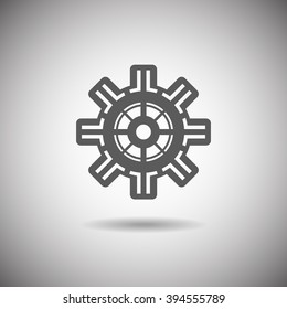 Abstract vector icon - simple gear