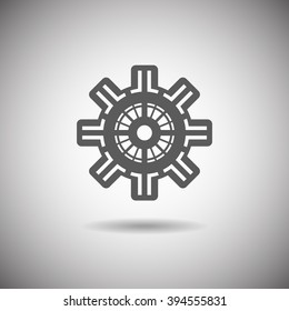 Abstract vector icon - simple gear