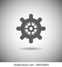 Abstract vector icon - simple gear