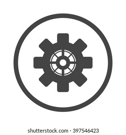 Abstract vector icon - simple gear