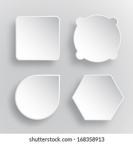 Icono de vector abstracto color blanco sobre fondo gris