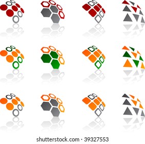 Iconos vectoriales abstractos tales logos.