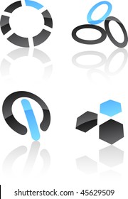 Abstract vector icons such logos.