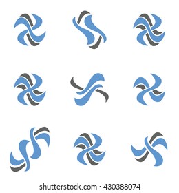 Abstract vector icons and symbols,logo design elements