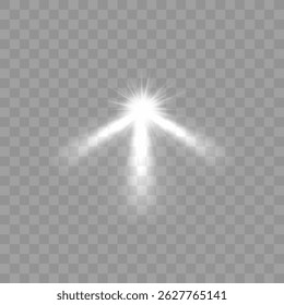 Vetor abstrato de estúdio iluminado com luz brilhante, brilho e iluminação festiva — fundo transparente para concerto, celebração ou arte de projeção vívida