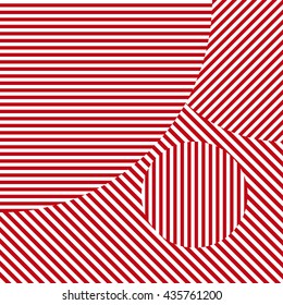 Abstract Vector Illusion Based On Parallel Lines.