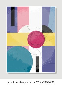 Resumen vectorial ilustración diseño gráfico imprimir patrones de geometría dibujados a mano forma arte moderno contemporáneo de mediados de siglo