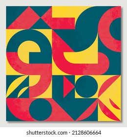 Abstract vector illustratin graphics design print hand drawn geometry patterns shape contemporary mid century modern art