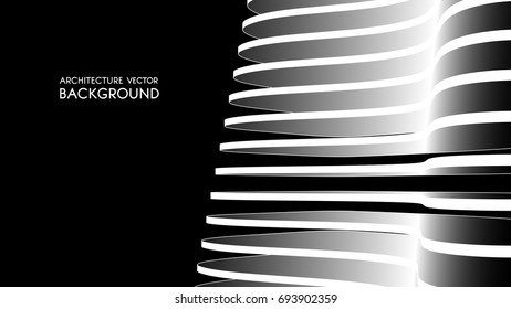 Abstract Vector illustration. 3D abstract futuristic design for business presentation. 3D architectural background for banner, booklet, poster.