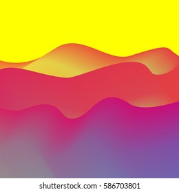  Abstrakte Vektorgrafik. 3D Wavy modernes Design.