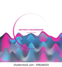Abstract vector illustration. 3D Wavy Background. Design Template. Modern style