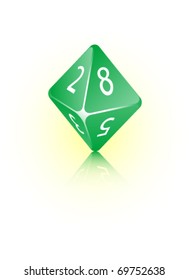 An abstract vector illustration of an 8-sided die.