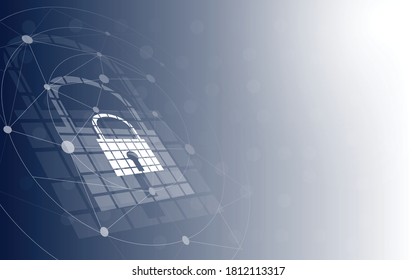 Resumen de ilustraciones vectoriales sobre la conexión de red de protección tecnológica