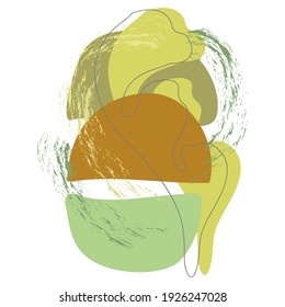 una ilustración vectorial abstracta para contenido estético que utiliza una combinación de tonos de tierra. muy adecuado para contenido creativo basado en digital e impreso.