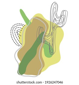 an abstract vector illustration for aesthetic content that uses a combination of earth tones. very suitable for digital-based and print-based creative content.