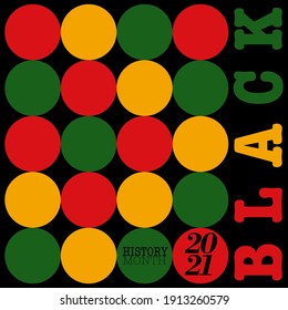 Abstract vector illustration of African Flag colors in a circular pattern for Black History Month