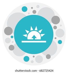 Abstract Vector Illustration Of Air Symbol On Heat Icon. Premium Quality Isolated Morning Element In Trendy Flat Style.