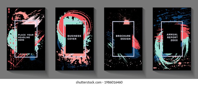 Abstract vector illustration. Applicable for placards, brochures, posters, covers and banners. Bright gradient brush strokes.
